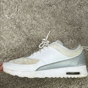 White and Silver Nike  Sneakers